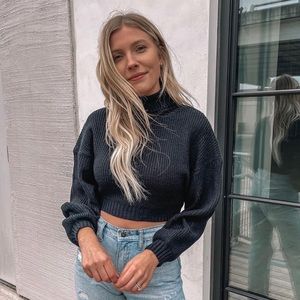 Cropped light weight sweater